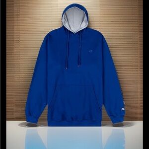 Champion Hoodies Mens Pullover Fleece Hoodies Crayola Blue Soft Sweatshirt NWT